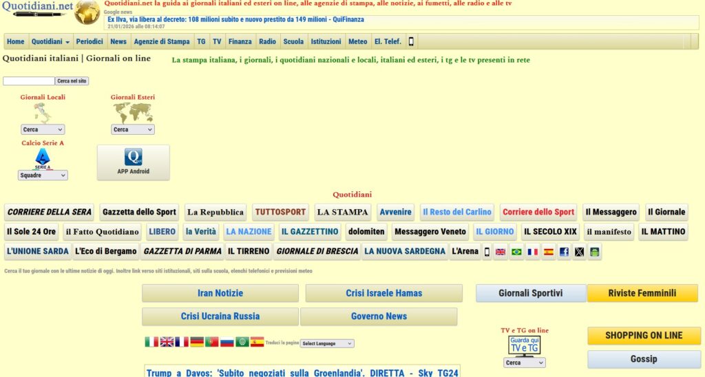 Home page quatidiani.net