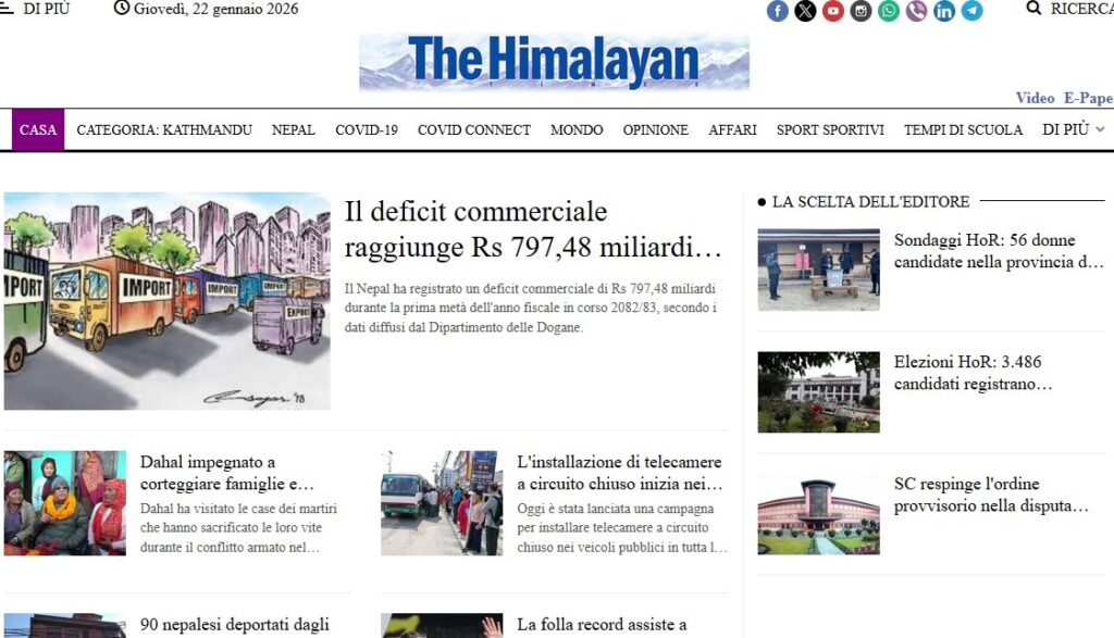 Home page web magazine The Himalayan